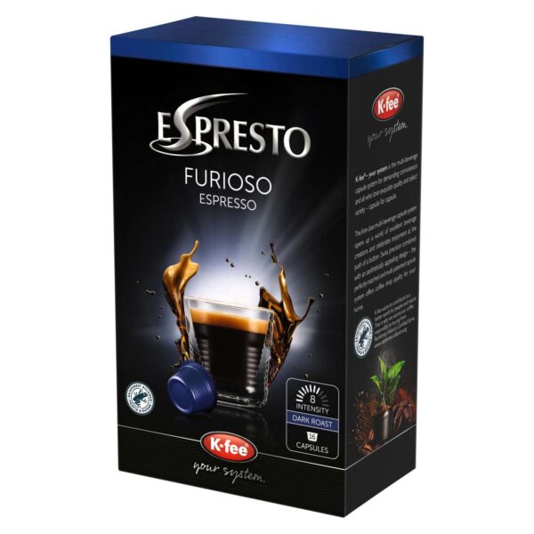 Kaffeekapseln Furioso Espresso von ESPRESTO, K-fee System / 16 Kapseln (16 Espresso Kapseln)