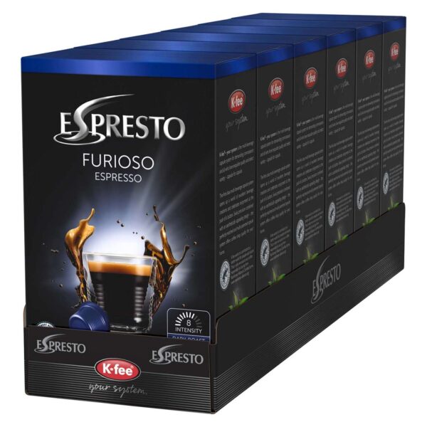 Kaffeekapseln Furioso Espresso von ESPRESTO, K-fee System / 96 Kapseln (96 Espreso Kapseln)