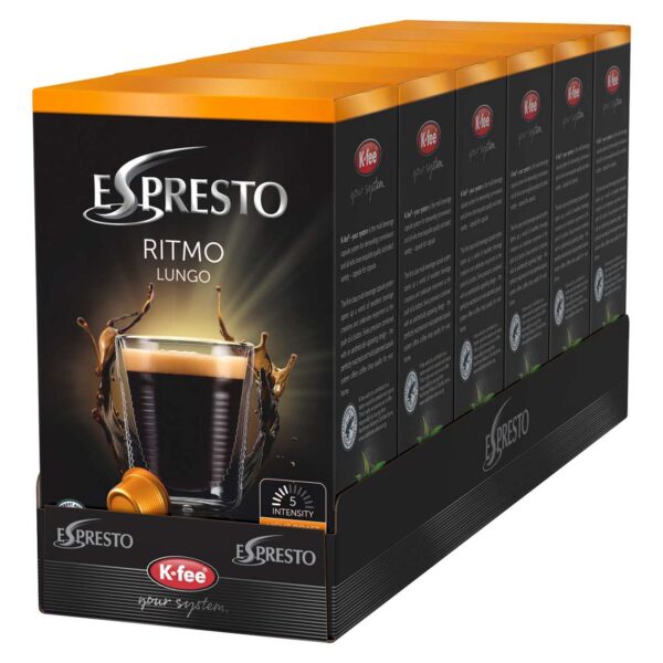 Kaffeekapseln Ritmo Lungo von ESPRESTO, K-fee System / 96 Kapseln (96 Lungo Kapseln)