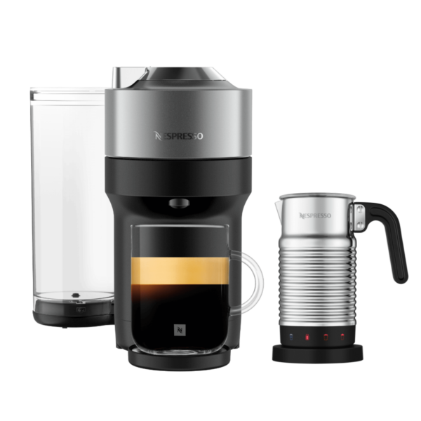 Nespresso VERTUO Pop+ Titan & Aeroccino 4 Vertuo Kaffeemaschine