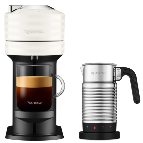 Nespresso Vertuo Next White & Aeroccino 4 Vertuo Kaffeemaschine